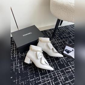 Chanel 24 новые туфли с заостренным носком, толстым каблуком, бан