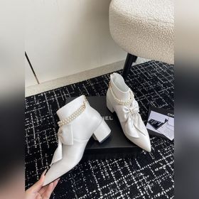 Chanel 24 новые туфли с заостренным носком, толстым каблуком, бан