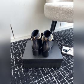 Chanel 24 новые туфли с заостренным носком, толстым каблуком, бан