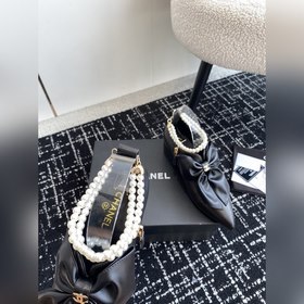Chanel 24 новые туфли с заостренным носком, толстым каблуком, бан