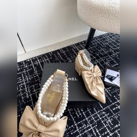 Chanel 24 новые туфли с заостренным носком, толстым каблуком, бан