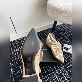 Chanel 24 новые туфли с заостренным носком, толстым каблуком, бан