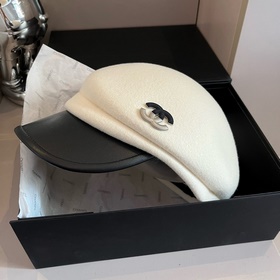 Шляпа-кашкет Chanel из шерсти с козырьком, козырек из промытой ко