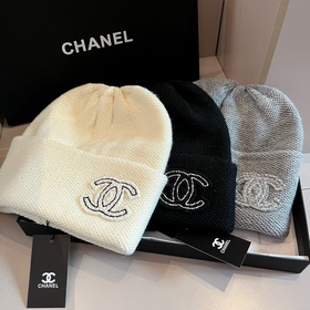 Chanel вязаная шапка