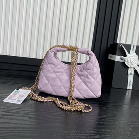 Вечерняя сумка Chanel 24A Hobo с бахромой и цепочкой AS4966. Роск