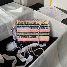 chanel 24A Модель AS3269 С блестящими полосками CF Цветные буквы,