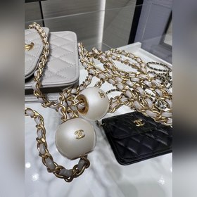 Новейшая модель Chanel 24s с красным мешочком Жемчужные бусины с