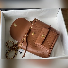 Chanel A088792 Vintage duma 2018 золотисто-коричневый рюкзак с дв