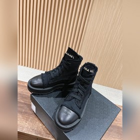Ботинки Chanel на толстой подошве, визуально удлиняют ноги, насто