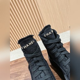 Ботинки Chanel на толстой подошве, визуально удлиняют ноги, насто