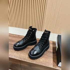 Ботинки Chanel на толстой подошве, визуально удлиняют ноги, насто