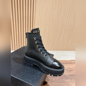 Ботинки Chanel на толстой подошве, визуально удлиняют ноги, насто