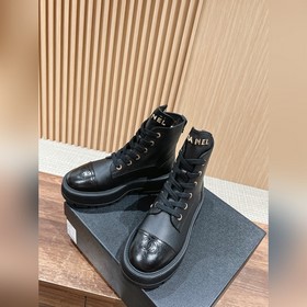 Ботинки Chanel на толстой подошве, визуально удлиняют ноги, насто