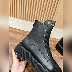 Ботинки Chanel на толстой подошве, визуально удлиняют ноги, насто