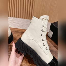 Ботинки Chanel на толстой подошве, визуально удлиняют ноги, насто