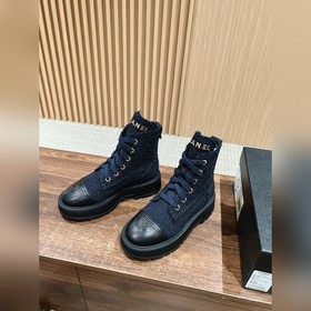 Ботинки Chanel на толстой подошве, визуально удлиняют ноги, насто