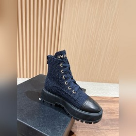 Ботинки Chanel на толстой подошве, визуально удлиняют ноги, насто