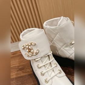 # Chanel 24B новейшие ботинки на толстой подошве с ромбовидной це