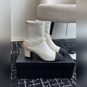 Chanel 24 осень-зима, новая модель, круглый носок, толстый каблук