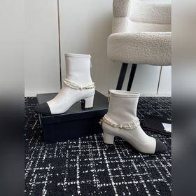 Chanel 24 осень-зима, новая модель, круглый носок, толстый каблук
