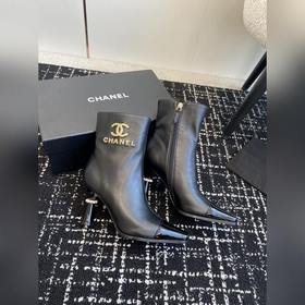Chanel 24ss Осень-Зима Новые модели Ботильоны с квадратным носком