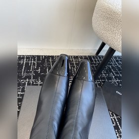 Chanel 24ss Осень-Зима Новые модели Ботильоны с квадратным носком