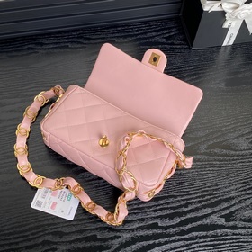chanel 24K высококачественная сумка AS5176 с двойной цепочкой и п