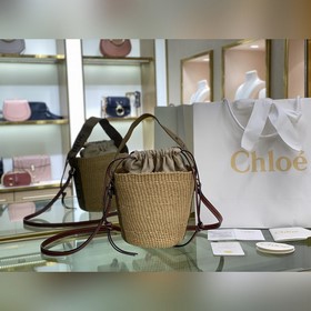 Подлинный продукт  Новая плетеная сумка Chloe Small Woody Basket