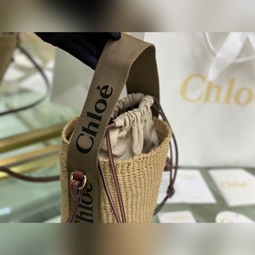 Подлинный продукт  Новая плетеная сумка Chloe Small Woody Basket