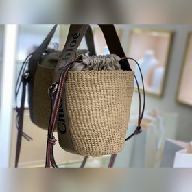 Подлинный продукт  Новая плетеная сумка Chloe Small Woody Basket