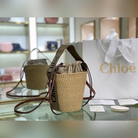 Подлинный продукт  Новая плетеная сумка Chloe Small Woody Basket