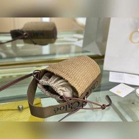 Подлинный продукт  Новая плетеная сумка Chloe Small Woody Basket