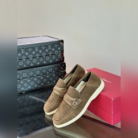 Ferragamo кожаные лоферы, мужские весенне-летние лоферы. Эти лофе