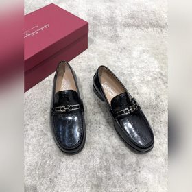 Ferragamo мужские кожаные туфли, верх из импортной кожи, открытый
