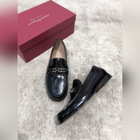 Ferragamo мужские кожаные туфли, верх из импортной кожи, открытый