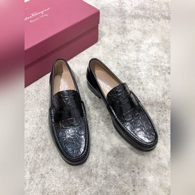 Ferragamo мужские кожаные туфли, верх из импортной кожи, открытый
