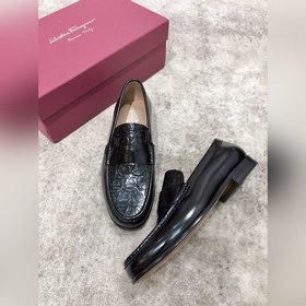 Ferragamo мужские кожаные туфли, верх из импортной кожи, открытый