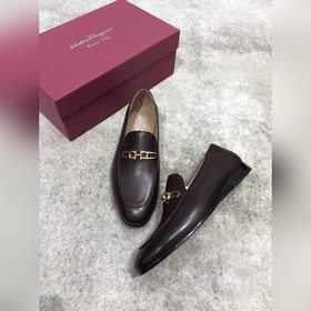 Ferragamo мужские кожаные туфли, верх из импортной кожи, открытый