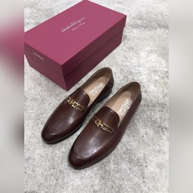 Ferragamo мужские кожаные туфли, верх из импортной кожи, открытый