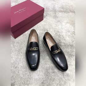 Ferragamo мужские кожаные туфли, верх из импортной кожи, открытый