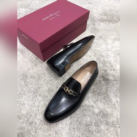 Ferragamo мужские кожаные туфли, верх из импортной кожи, открытый