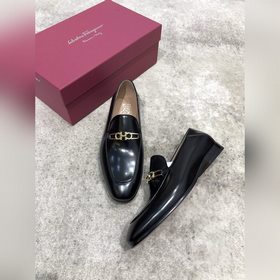 Ferragamo мужские кожаные туфли, верх из импортной кожи, открытый