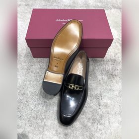 Ferragamo мужские кожаные туфли, верх из импортной кожи, открытый