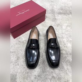 Ferragamo мужские кожаные туфли, верх из импортной кожи, открытый