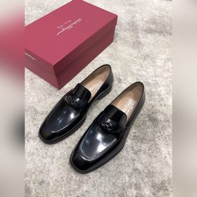 Ferragamo мужские кожаные туфли, верх из импортной кожи, открытый