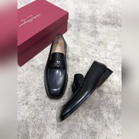 Ferragamo мужские кожаные туфли, верх из импортной кожи, открытый