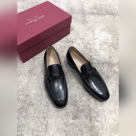 Ferragamo мужские кожаные туфли, верх из импортной кожи, открытый