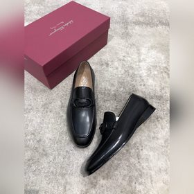 Ferragamo мужские кожаные туфли, верх из импортной кожи, открытый