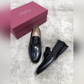 Ferragamo мужские кожаные туфли, верх из импортной кожи, открытый