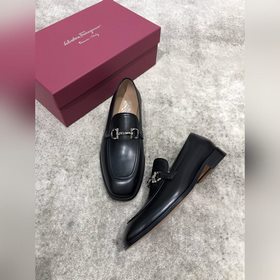 Ferragamo мужские кожаные туфли, верх из импортной кожи, открытый